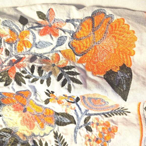 Free People Fleur Du Jour Dress White Floral Embroidery M – Boho, Festival, Folk - Picture 6 of 12